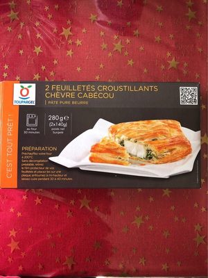 2 feuilletes croustillants au chevre cabecou front packaging