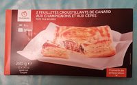 Feuilletés croustillants de canard aux champignons et aux cèpes