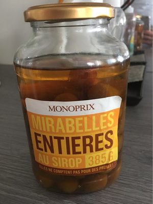 Mirabelles avec noyaux au sirop
