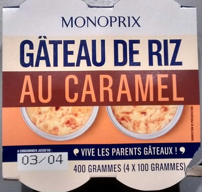 Gâteau de riz au caramel