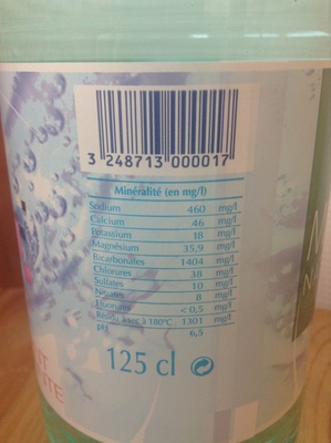 Eau Minerale Naturelle Gazeuse Finement Pétillante front packaging
