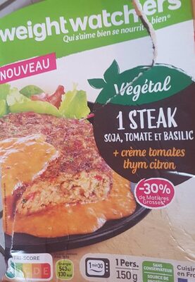 Steak Soja Tomate et Basilic préparé