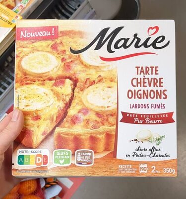Tarte chèvre oignons lardons fumés