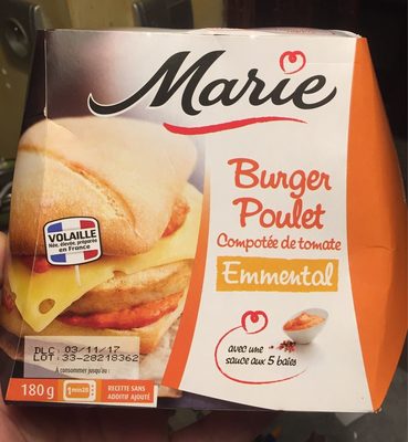 Burger poulet front packaging