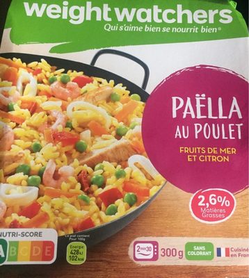 Paëlla au poulet fruits de mer et citron weightwatchers