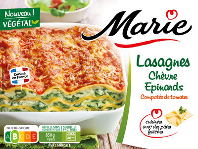 Lasagnes chèvre épinards