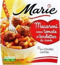 Macaroni sauce tomate Boulettes de viande front packaging