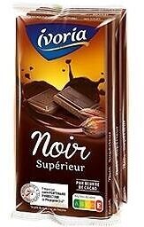 Tablette familiale chocolat noir - 3x100g