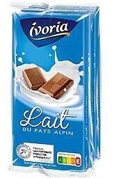 Tablette familiale chocolat au lait du pays alpin - 3x100g