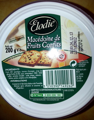Macédoine de fruits confits