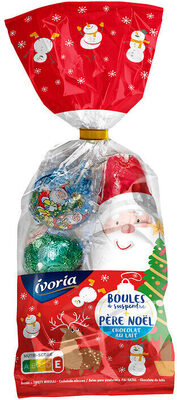 Sachet Père Noël sous alu + boules - 125g