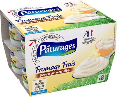 Fromage frais saveur vanille 8 x 100 g