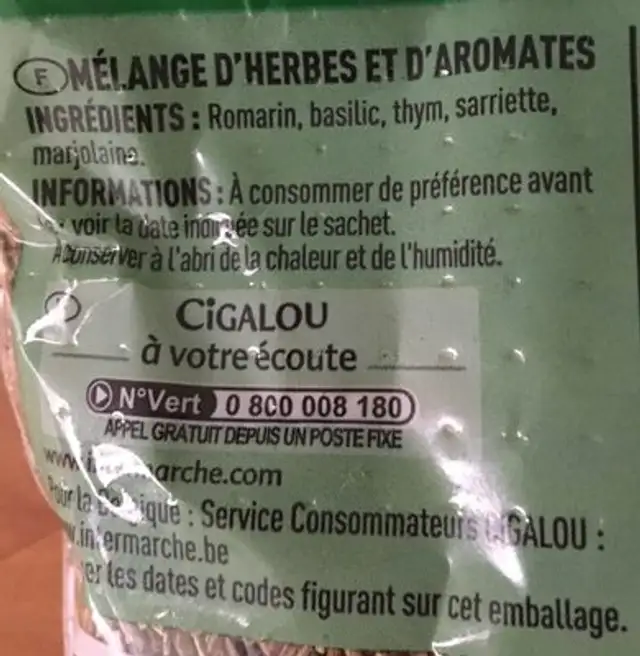 Cigalou Spec.barbecue SCH ingredients label