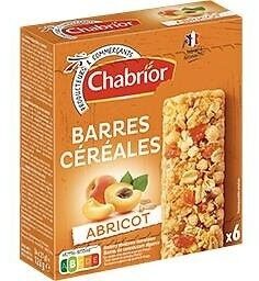 Barres céréalières à l'abricot x6 - 125 g front packaging
