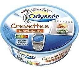 Crevettes nordiques 165g 100g front packaging