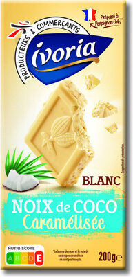 Tablette bloc chocolat blanc coco - 200g