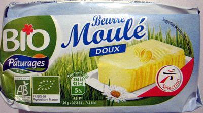 BEURRE BIOLOGIQUE DOUX MOULE 250g origine France