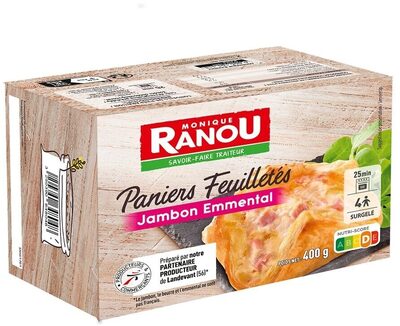 Paniers feuilletés jambon et emmental - 4 x 100g