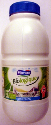 Lait uht 1/2 ecreme bio bt 50cl
