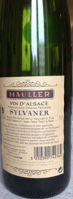 Vin d'alsace Sylvaner
