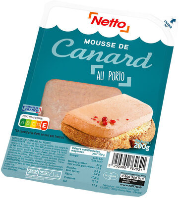 MOUSSE DE CANARD SUPERIEURE AU PORTO 200g front packaging