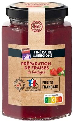PREPARATION DE FRUITS fraises de Dordogne 65% fruits front packaging