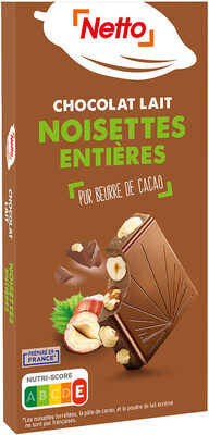Tablette bloc chocolat au lait aux noisettes - 200g