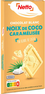 Tablette bloc chocolat blanc coco - 200g