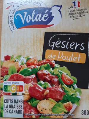 Gésiers de poulet cuits dans la graisse de canard