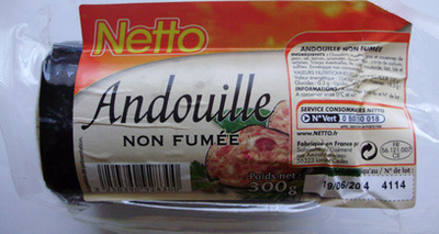 Andouille non fumée front packaging