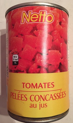 Tomates pelées concassées au jus 1/2 front packaging
