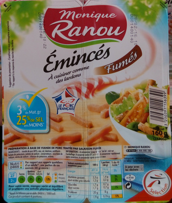 Émincés fumés allégés en matières grasses