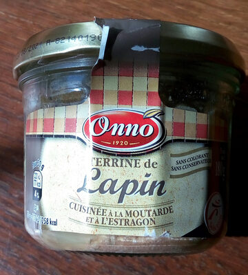 Terrine de lapin cuisinée à la moutarde et à l'estragon