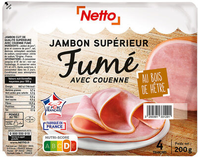 Jambon sup ac fume 4t 200g