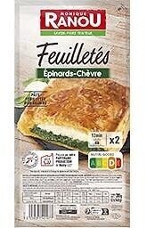 FEUILLETE CHEVRE EPINARD x 2