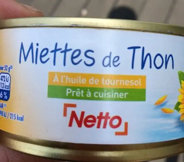 Miettes de thon front packaging