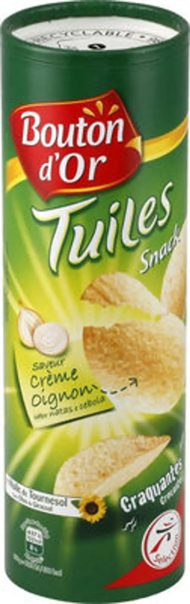 Tuiles saveur crème oignon front packaging