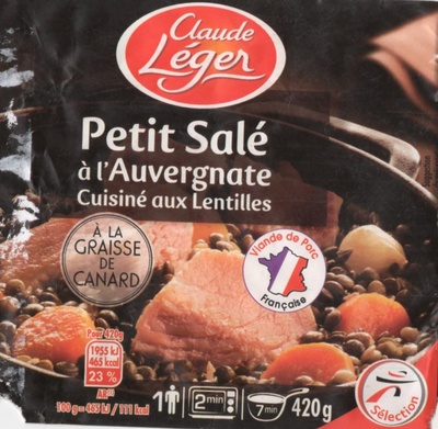 Petit salé à l'auvergnate cuisiné aux lentilles 420g