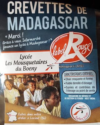 Crevettes entieres cuites