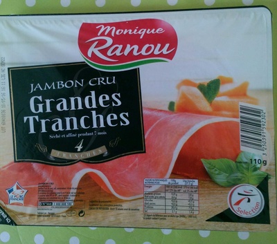 Jambon cru grandes tranches front packaging