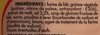 Crackers salés (3*100g) 300g ingredients label