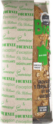 Pain aux 5 céréales et aux graines BIO front packaging