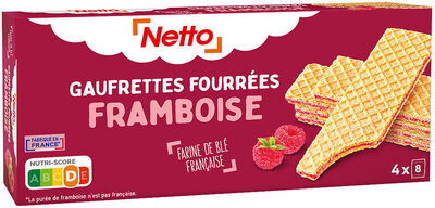 Gaufrettes Fourrées Aux Framboises 160G
