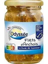 Filets d'anchois à l'huile de tournesol - MSC