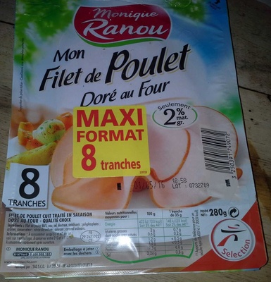 Blanc de poulet doré au four