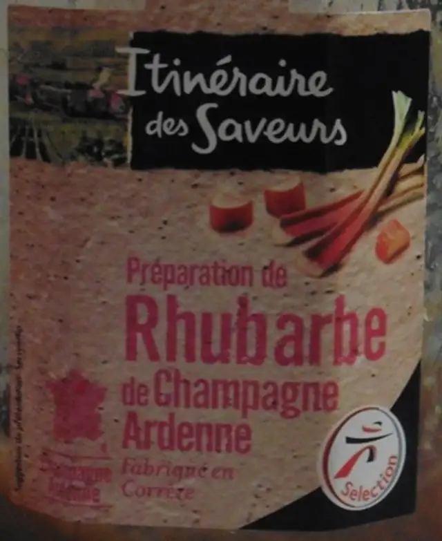 Préparation de Rhubarbe de Champagne Ardenne front packaging