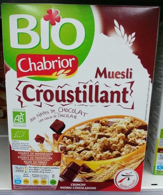 Muesli croustillant au chocolat BIO 500g