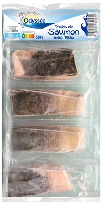 Paves de saumon avec peau 500g