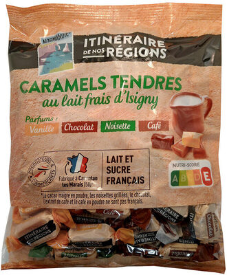 Caramels tendres au lait frais d'Isigny aromatisés - 350g