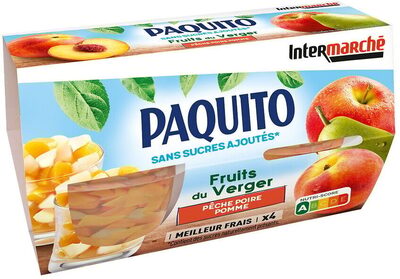 CUP Fruits du verger SSA (pêche, poire, pomme) - 4 x 65 g